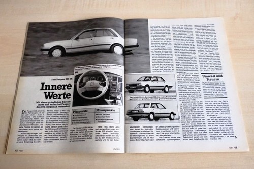 Mot 1985 peugeot - peugeot, sr