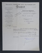 Rechnung Automobile PEUGEOT