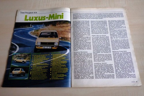 Mot 1972 peugeot 104 mit - mot, 23/1972